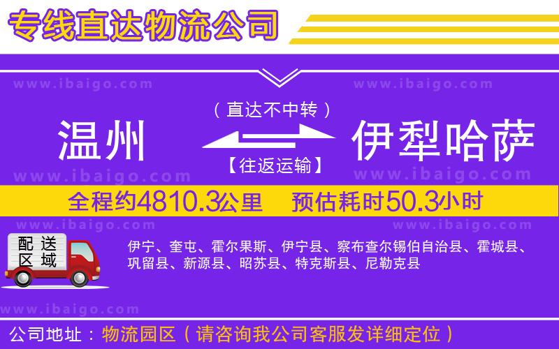 溫州到伊犁哈薩克自治州物流專(zhuān)線