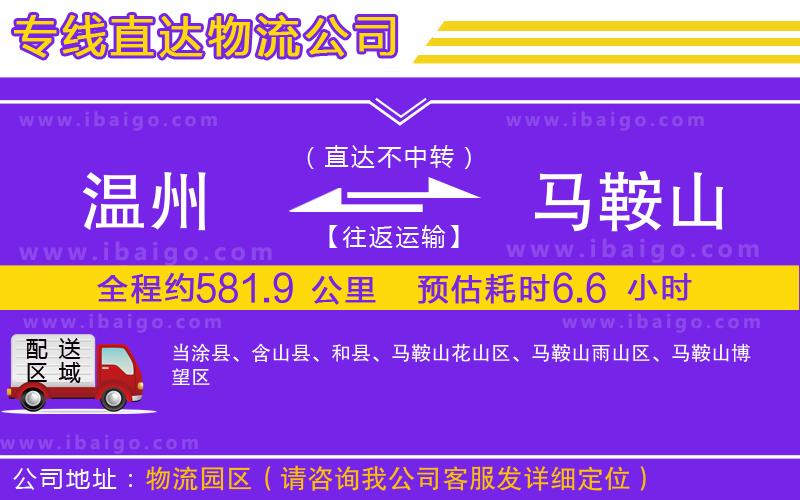溫州到馬鞍山貨運(yùn)公司