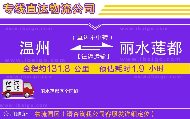 溫州到麗水蓮都區(qū)物流公司