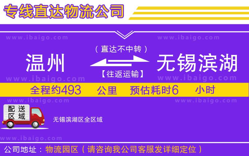 溫州到無(wú)錫濱湖區(qū)物流專(zhuān)線