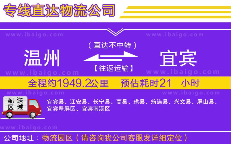 溫州到宜賓物流專(zhuān)線