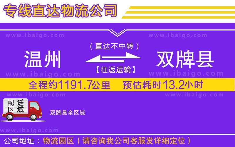 溫州到雙牌縣貨運(yùn)專線