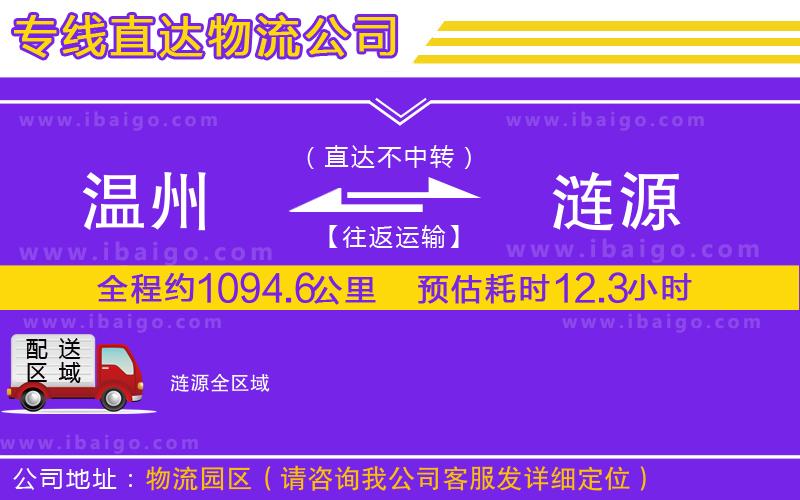 溫州到漣源貨運(yùn)專線