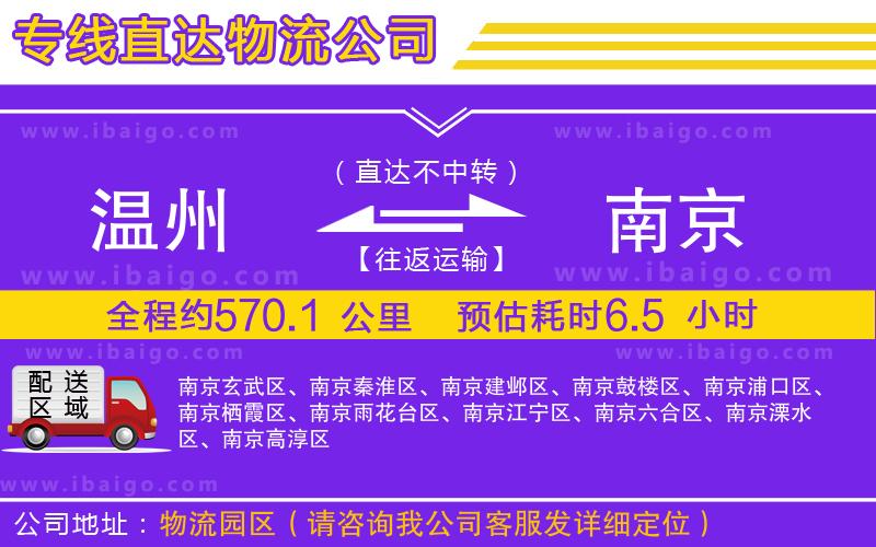 溫州到南京貨運公司