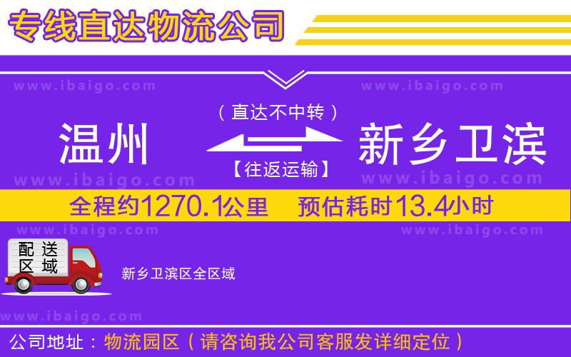 溫州到新鄉(xiāng)衛(wèi)濱區(qū)貨運公司