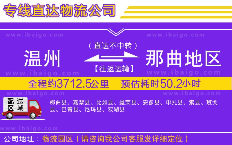 溫州到那曲地區(qū)物流專(zhuān)線(xiàn)