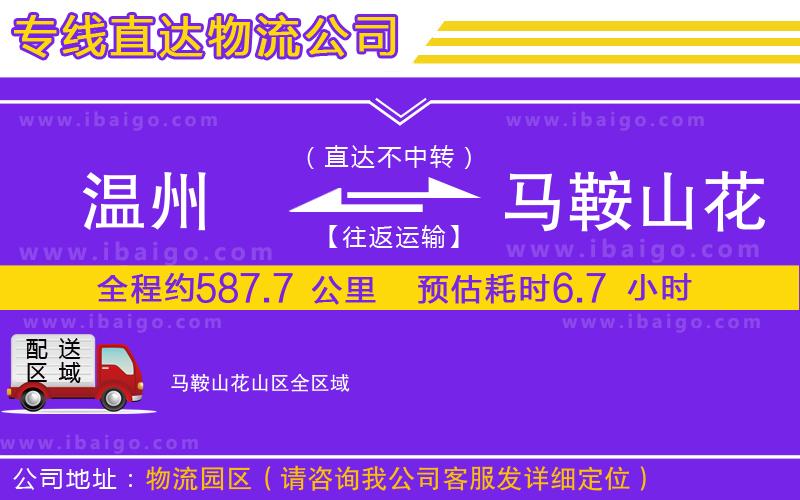 溫州到馬鞍山花山區(qū)物流